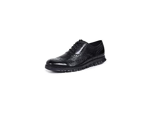 Cole Haan Zerogrand Wing OX Leather Oxford Men's Shoes Closed Hole/Black Size 10.5