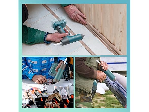 TILSWALL W107 100W Cordless Hot Glue Gun Blue