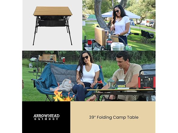 Stylish Camping ARROWHEAD OUTDOOR 39" Aluminum Folding C