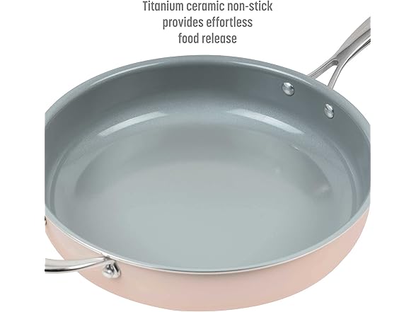 Goodful Ceramic 4Qt Deep Saute Pan w/Lid