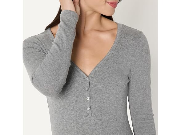 Amazon Essentials Women Slim-fit Henley T-shirt