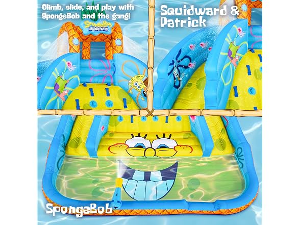 Sunny & Fun SpongeBob Ultra Climber Inflatable Water Slide Park