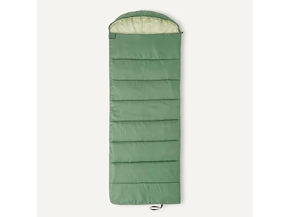 Amazon Basics Sleeping Bag, 50 Degree F, Olive Green