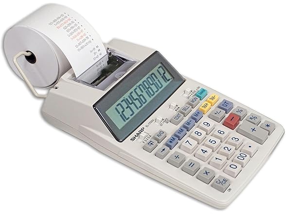 Sharp EL-1750V Two-Color Printing Calculator 2 Lines/Sec 3" Black/Red (Open Box)