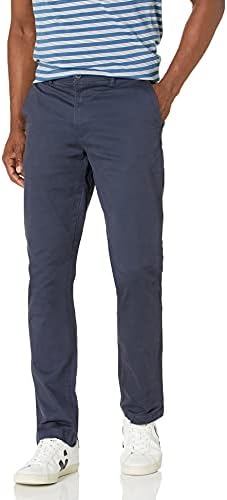 Amazon Essentials Men's Athletic-Fit Washed Comfort Stretch Chino Pant (Previously Goodthreads), Navy, 40W x 32L