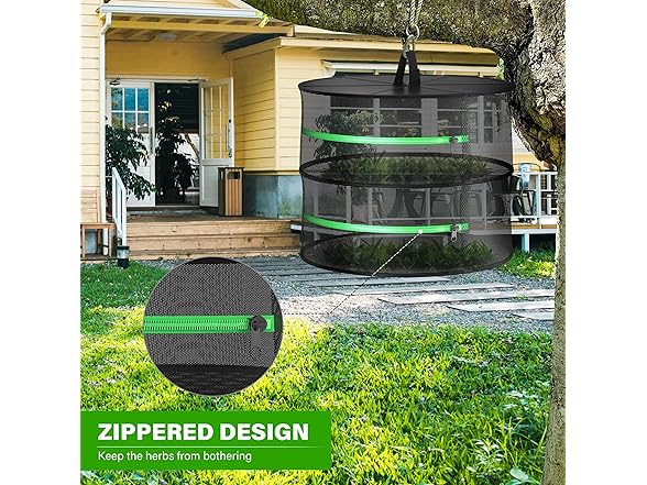 YSSOA Herb Drying Rack Hanging 2 Layer 24''