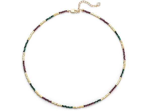 OSIANA Beaded Gemstone Choker Necklace