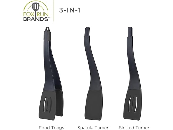 Fox Run 3-In-1 Black Nylon Spatula