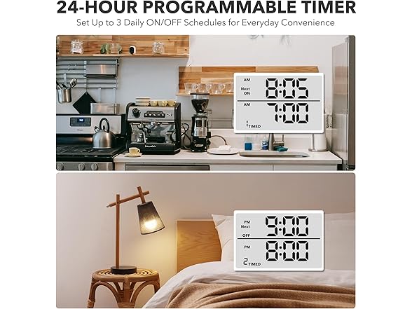BN-LINK Digital Outlet Timer with Interval Repeat Cycle Indoor