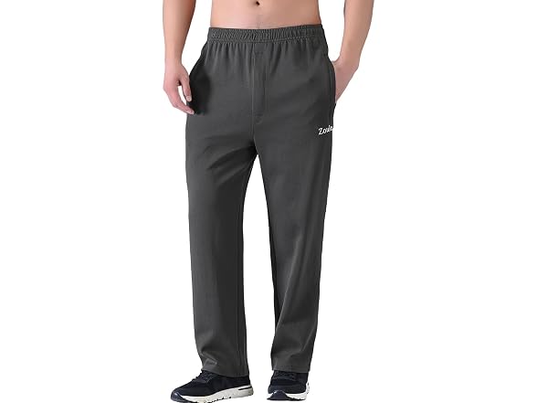 Zoulee Men's Open-Bottom Cotton Track