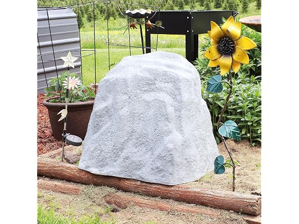 Sunnydaze 21.5'' H Faux Rock Cover, Gray - Gallery 8