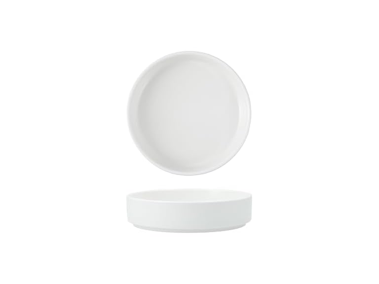 Fortessa Sound Stoneware, 8.5" Straight Sided Bowl (Set of 4), White