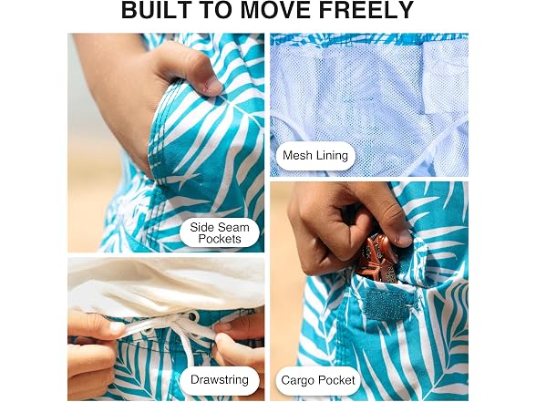 Kanu Surf Men (10-12) Line Up Quick Dry UPF Trunk