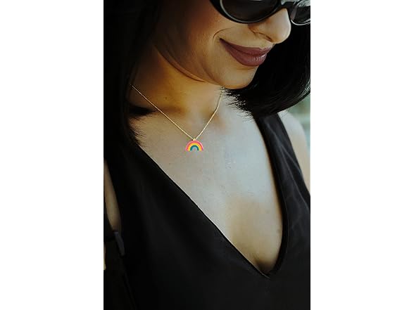 Bisexual Pride Rainbow Shape Necklace
