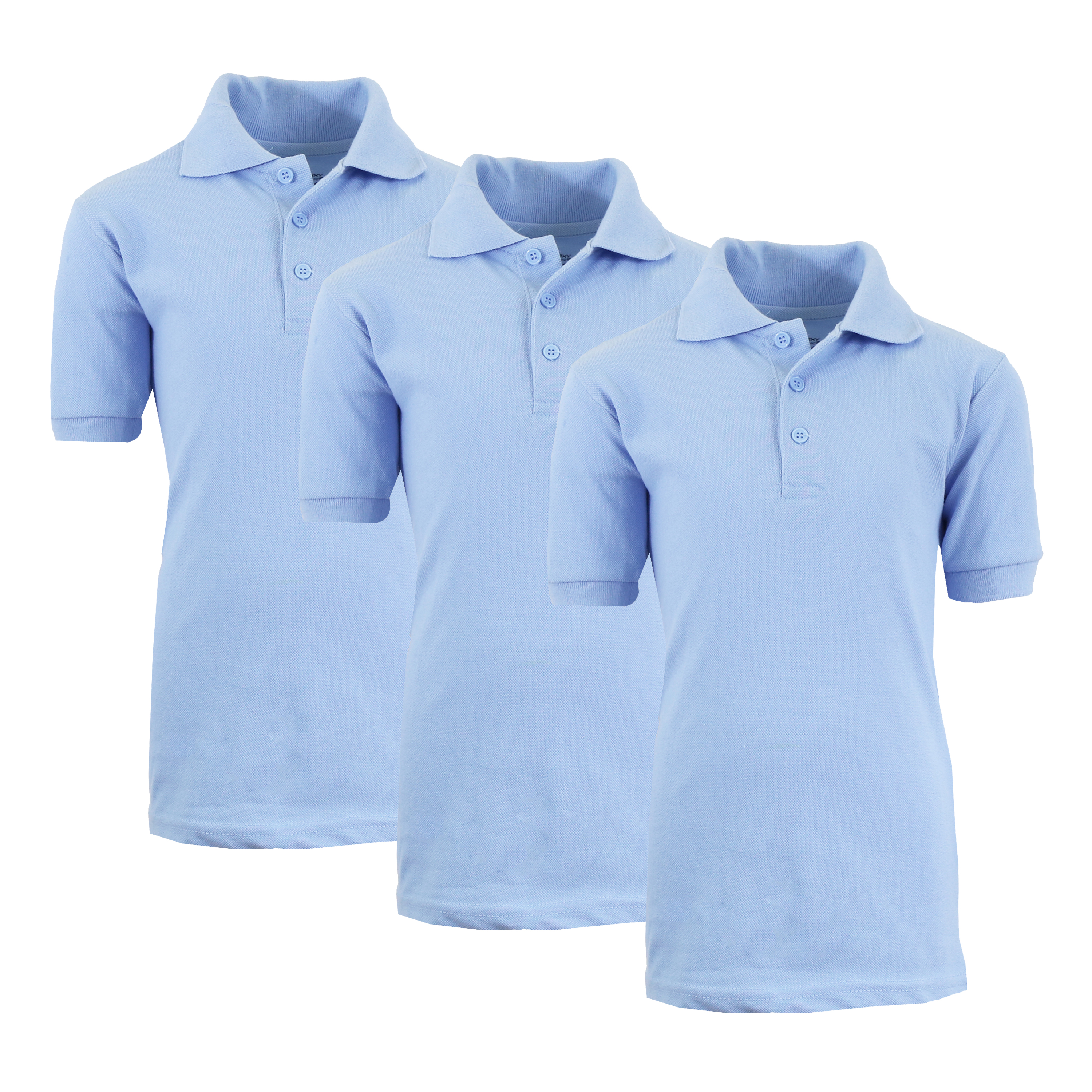 3PK Boys Short Sleeve School Polo - Gallery 21