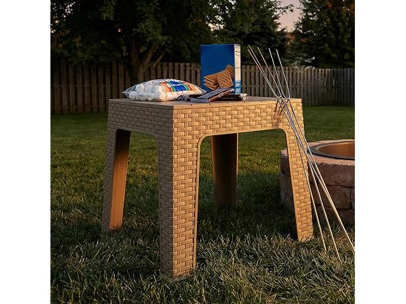 Sunnydaze Decor SUP-438 18 Beige Side Table Beige - Gallery 7