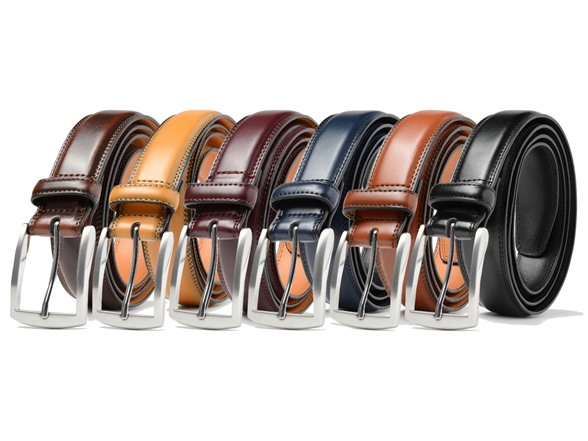 1, 2, 3, 4, 6-Pack Leather Dress Belt
