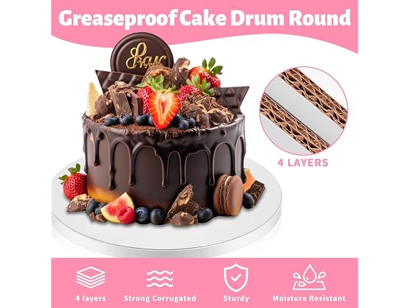 8" Round Cake Boards, 6 Pack