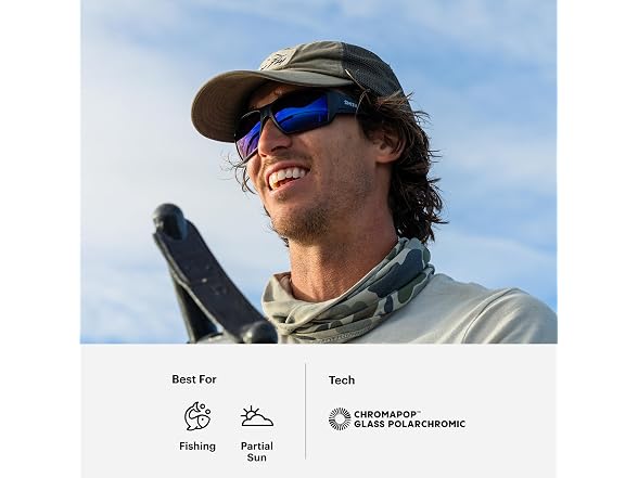 SMITH Guide’s Choice Fishing Sunglasses with ChromaPop Polarized Lenses (Open Box)
