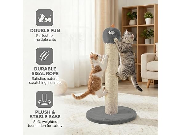 Cat Scratching Post for Small Space, 22''