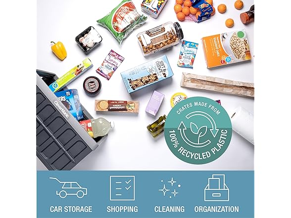 CleverMade Collapsible Storage Bins- Obsidian 3PK