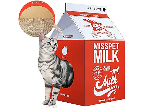 FluffyDream Cat Scratcher Cardboard, Scratching Pad House