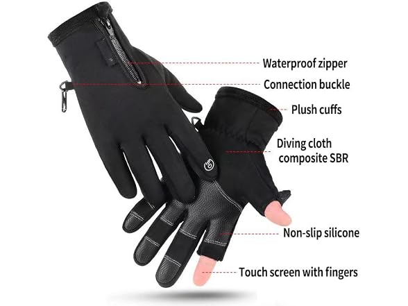 Bakovity (M) Winter Gloves Removable CutOut