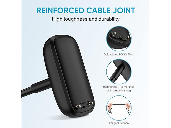 EEweca Charger Cable for Fitbit Luxe