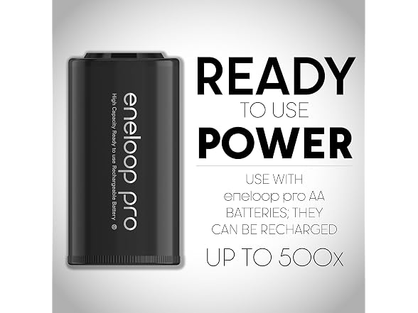(8 Pack) Eneloop Panasonic Pro Battery Adapters