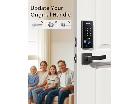 Philips Smart Lock w/Handles, Keyless Lock Set