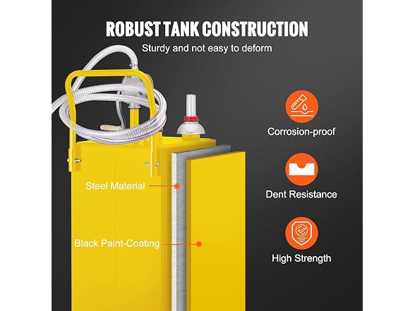 30 Gallon Fuel Caddy, Gas Storage Tank & Yellow