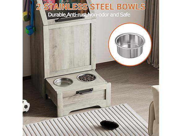 MOVECOM Top Opening Dog Feeding Station