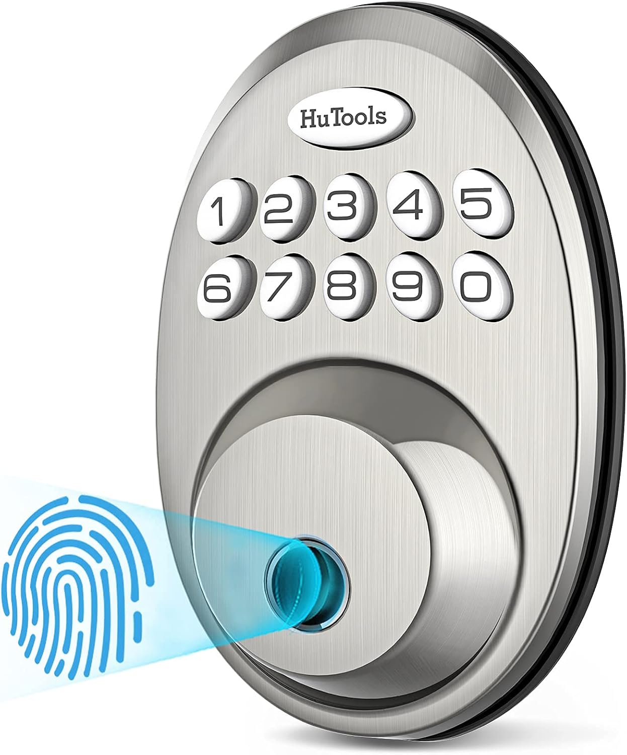 HuTools HT02 Finger Print Deadbolt Lock Satin - Gallery 7