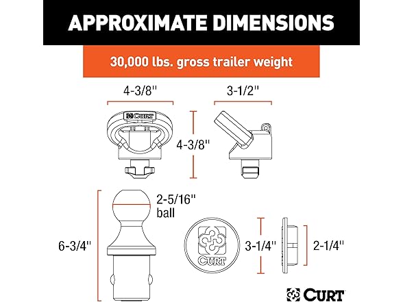 CURT 60618 OEM Puck System Gooseneck Hitch Kit