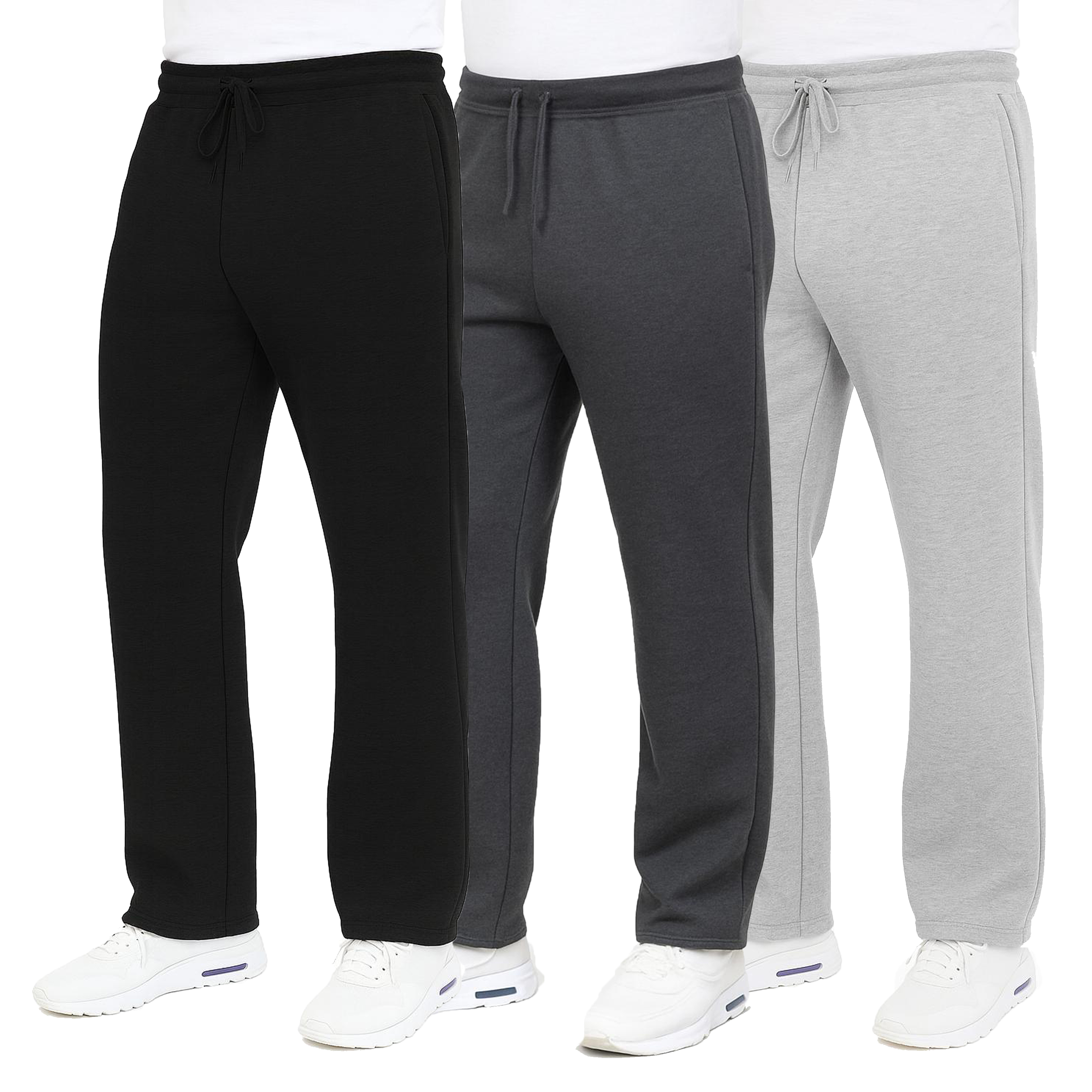 3Pk Mens Heayweight Fleece-Lined Sweatpants - Gallery 13