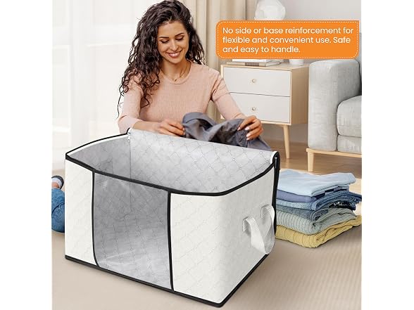 Fab totes 90L Ivory 10 Pack Storage Bags
