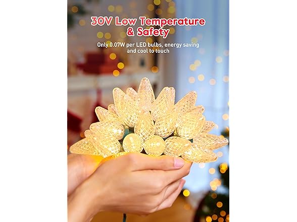 Brightown C9 LED Christmas Lights Outdoor, 81 Feet 100 LED