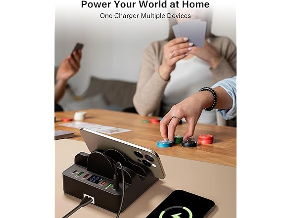 WU-MINGLU Wireless 8-Ports 80W Charging Station