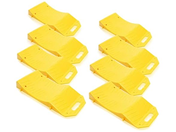 ZONETECH Tire Saver Ramps - Premium Quality Anti- Slip Desig (Open Box)