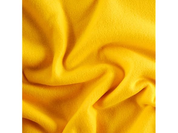 Polar Fleece Solid Bright Yellow, Fabric by the Yard
