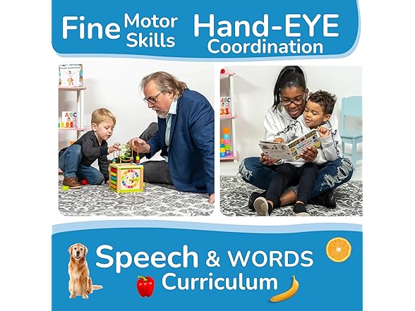 Wooden Baby Activity Cube Toy