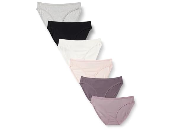 (6 Pack) Women's Cotton Bikini Brief Underwear