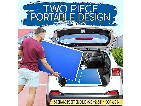 SereneLife Full Size Ping Pong Table 9’ x 5’ - Gallery 4