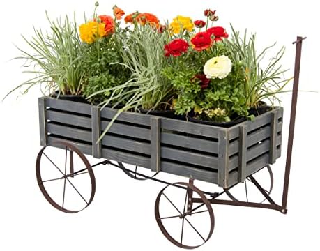 Shine Company 4944GY Decorative Buckboard Wagon Gar