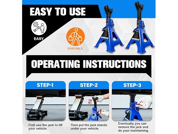 YATOINTO 6 Ton Heavy Duty Jack Stand