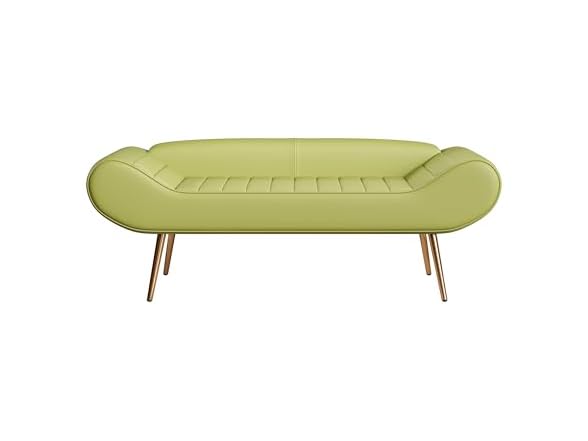 SPOFLYINN 57in Sofa Bench 400lbs Green