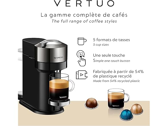 Nespresso Vertuo Next Coffee and Espresso Machine by Breville (S&D)