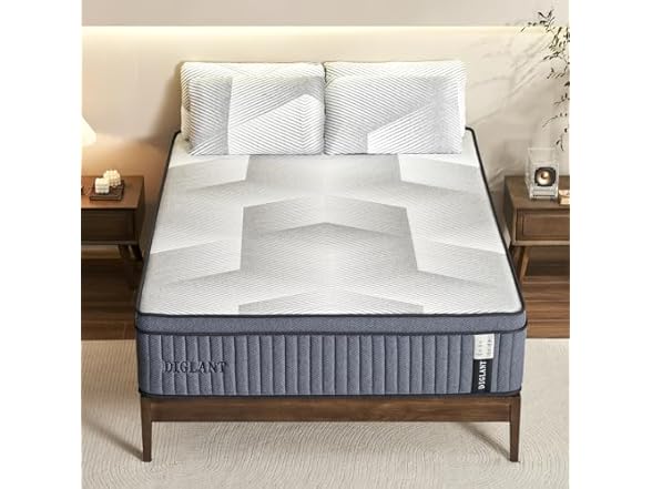 DIGLANT Euro Top Hybrid Queen Mattress