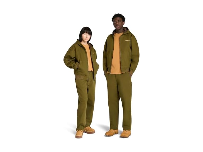 Timberland Mens M Washed DuckBomber Dark Olive (Open Box)