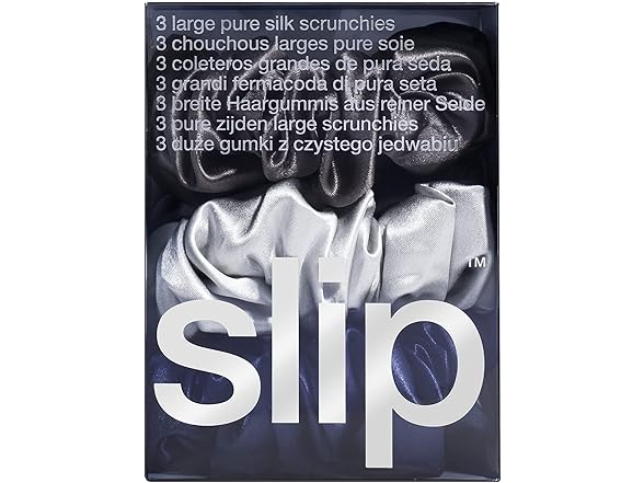 slip Silk Large Scrunchies - Set of 3